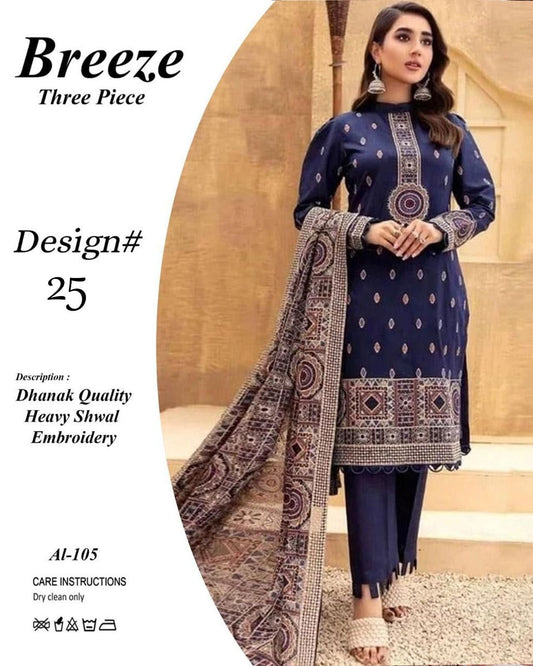 Bareeze Dhanak 3piece